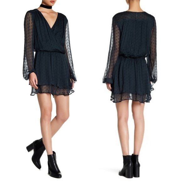 Free People DahliaSheer Dot Print Mini Dress - Picture 2 of 7